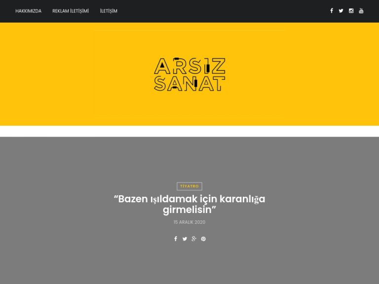 “Bazen ışıldamak için karanlığa girmelisin” – Arsız Sanat