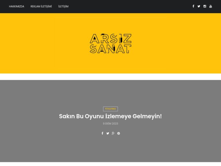 Sakın Bu Oyunu İzlemeye Gelmeyin! – Arsız Sanat