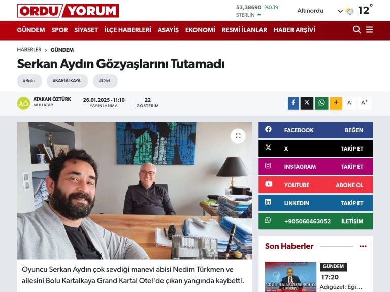 Serkan Aydın Gözyaşlarını Tutamadı