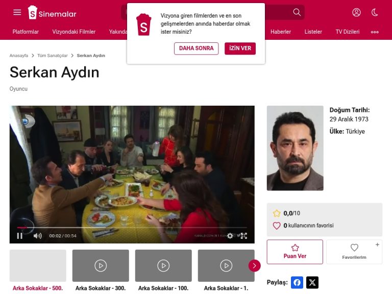 Serkan Aydın – Sinemalar.com